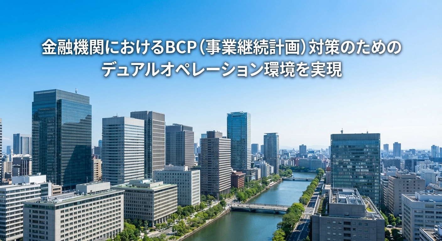 金融機関におけるBCP（事業継続計画）対策のためのデュアルオペレーション環境を実現