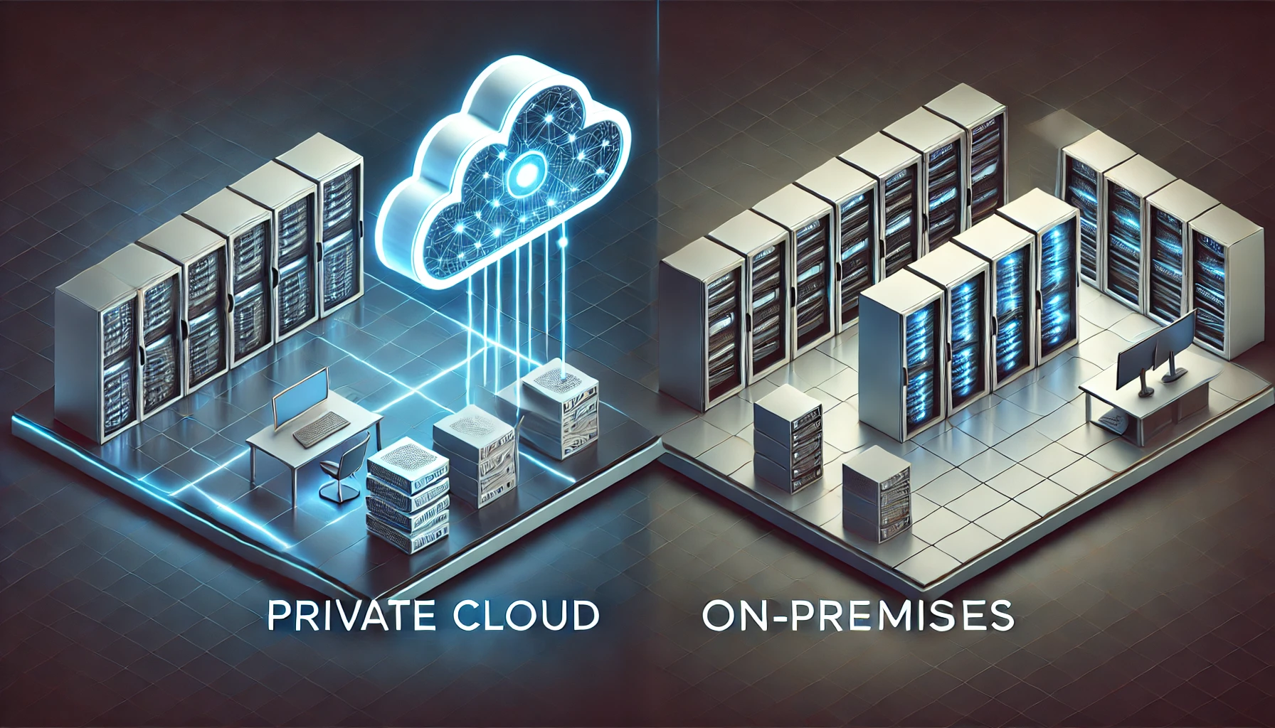 プライベートクラウドとオンプレミスの違い：導入コストと運用コストの比較