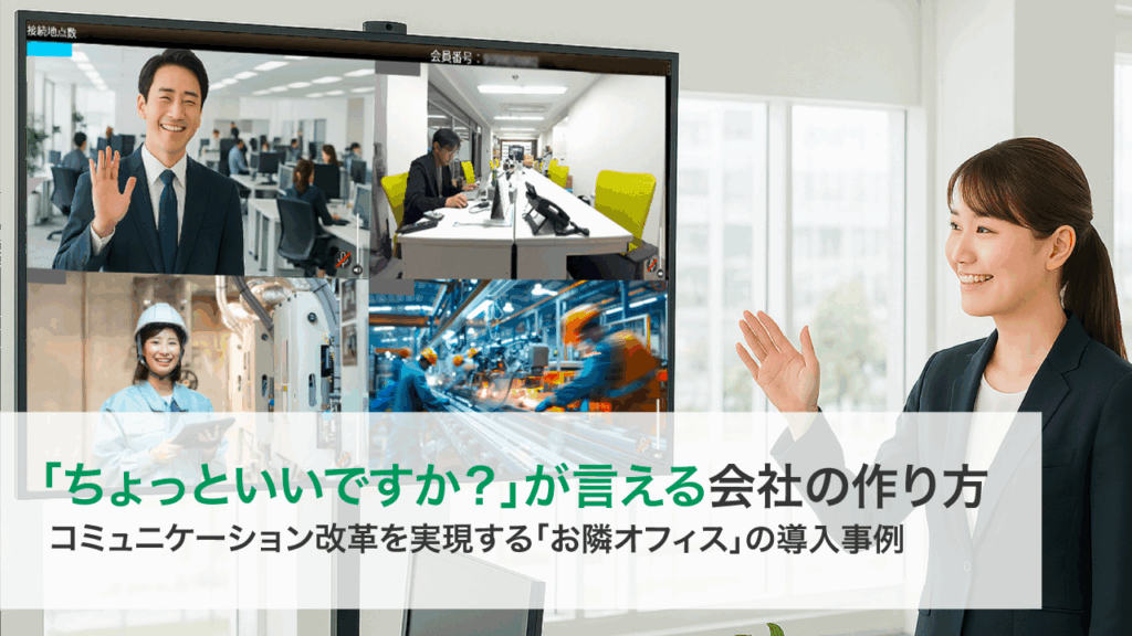 「ちょっといいですか？」が言える会社の作り方 – コミュニケーション改革を実現する「お隣オフィス」の導入事例 –のイメージ画像